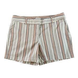 Dalia Womens Size 8 Beige Brown‎ Tribal Aztec Boho Cotton Stretch Chino Shorts